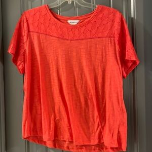 Liz Claiborne Coral Red Tunic Top